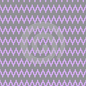 Classic vintage seamless pattern with zigzag chevron triangles scandinavian style. lilac on gray background. Can be used for