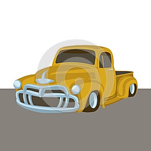 Classic vintage truck vector illustration flat style