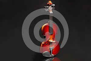 Classic violin on black background.