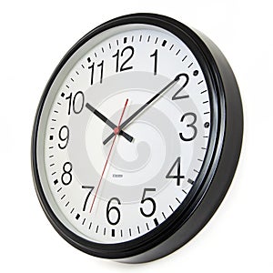 Wall clock isolated on white background