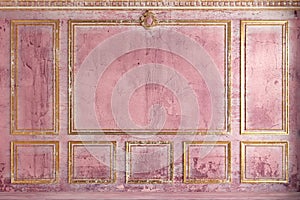 Klassisch wand aus alt baby stuck Paneele rosa malen 