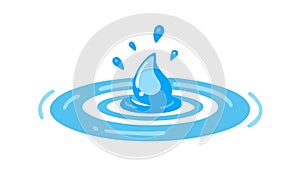 Classic Water Drop Ripple Effect Icon, vector design Generative AI