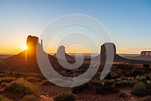 Classic western imagery at Monument Valley