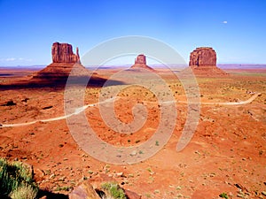 The Classic Western Landscape in Monument Valley ,Utah