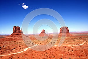 The Classic Western Landscape in Monument Valley ,Utah