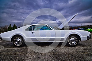 Classic white 1967 oldsmobile Toronado vintage car