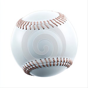 classic white baseball with red stitching