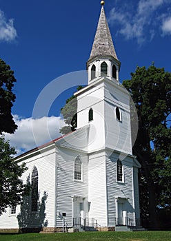 Classic White Country Church