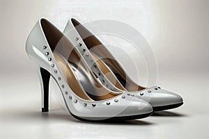 Classic White Patent Leather Pumps with High Stiletto Heels