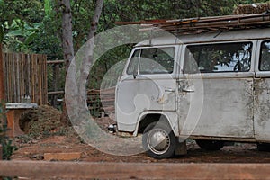 Classic white van