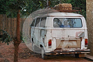 Classic white van - old van