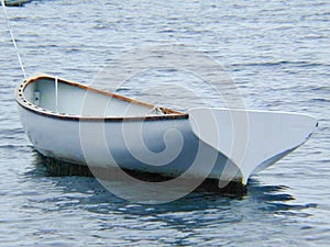 Classic Whitehall Dory at Anchor in Nantucket