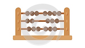 Classic Wooden Abacus with Multiple Rows and Beads, vector design Generative AI