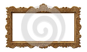 Classic wooden frame in the Baroque style