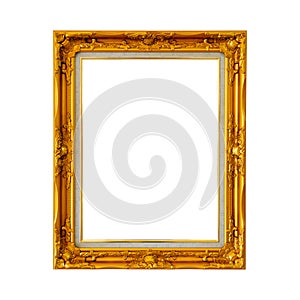 Classic wooden frame isolated on white