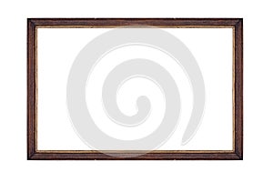 Classic wooden frame isolated on white