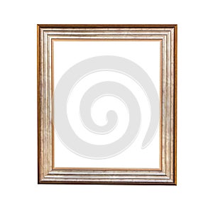 Classic wooden frame isolated on white