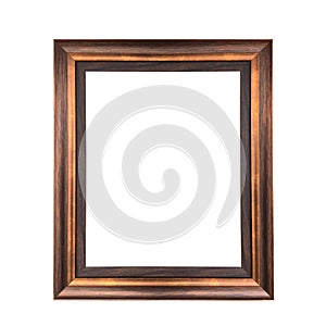 Classic wooden frame isolated on white