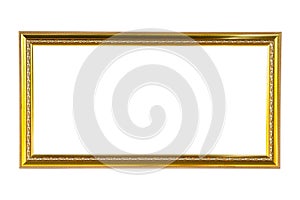 Classic wooden frame isolated on white