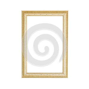 Classic wooden frame isolated on white