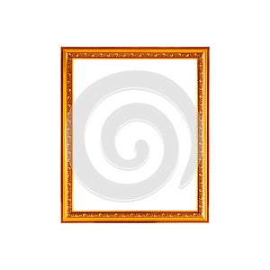 Classic wooden frame isolated on white