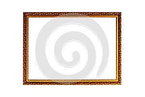 Classic wooden frame isolated on white