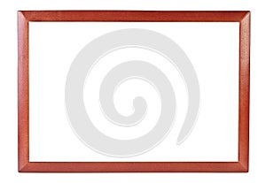 Classic wooden frame isolated on white background