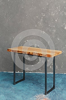 Classic wooden table built from furniture factory with raw and original premium cut of wood perfect for vintage home decor