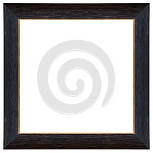 Classic wooden texture black frame isolated