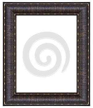 Classic wooden texture frame isolated