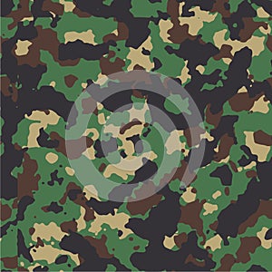 Classic woodland seamless camo pattern