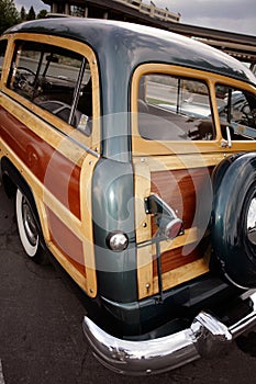 Classic woody station wagon.