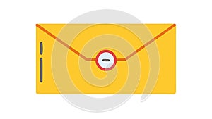 Classic Yellow Envelope Mail Message Icon, vector design Generative AI
