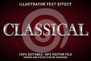 CLASSICAL 3d -Editable text effect