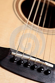 Classical acoustic guitar closeup