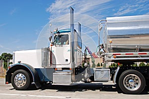 Classical american big vintage petrol truck