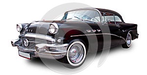 Classical American vintage car Buick Special 1956. White background