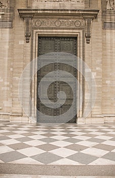 Classical antic door - closed