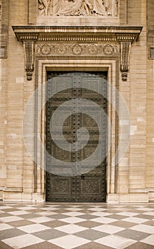 Classical antic door - closed photo