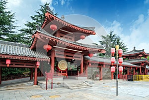 Classical Architecture of Tang Furong Garden in Xi`an, Shaanxi Province