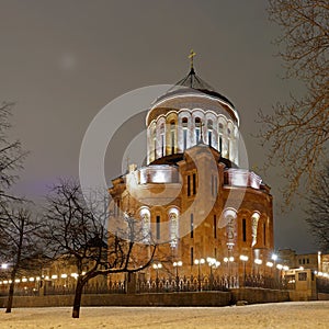 Classical Armenian cathedral in Moscow