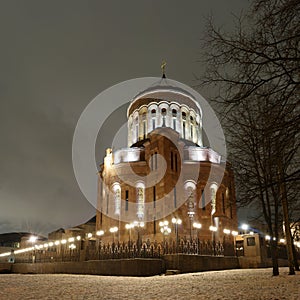 Classical Armenian cathedral in Moscow