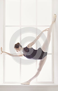 Classical Ballet dancer in split