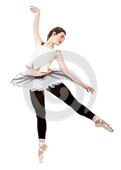 Classical ballett dancer on point