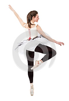 Classical ballett dancer on point