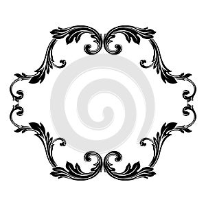 Classical baroque vector of vintage element for design. Decorative design element filigree calligraphy vector. You can