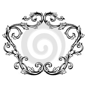 Classical baroque vector of vintage element for design. Decorative design element filigree calligraphy vector. You can