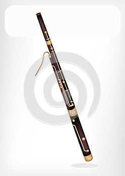 A Classical Bassoon with A White Banner