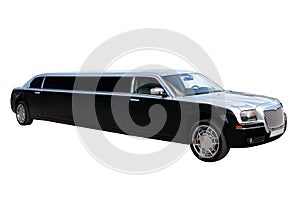 The classical black limousine
