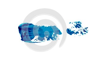 Classical blue paint stroke